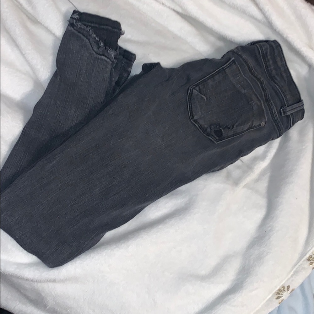 Black ripped jeans